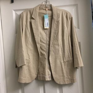 Khaki blazer, Skies Are Blue, size Small. NWT!